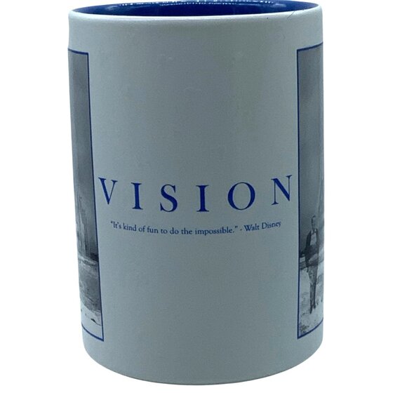 Disney Parks Vision Coffee Cup Mug With Walt Disney Quote 4.5” Cinderella Castle - Picture 5 of 8